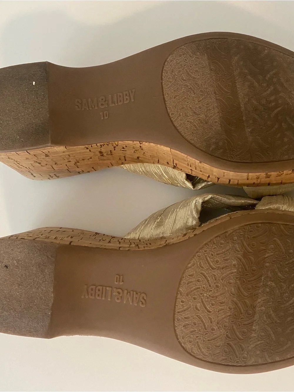 Sam And Libby Wedge Sandals Size 10 Claudia Style